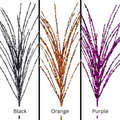 28” Sequin Glitter Spray, Black Orange or Purple Halloween Floral Pick, Sparkly Wreath, Tree and Party Decor Supply