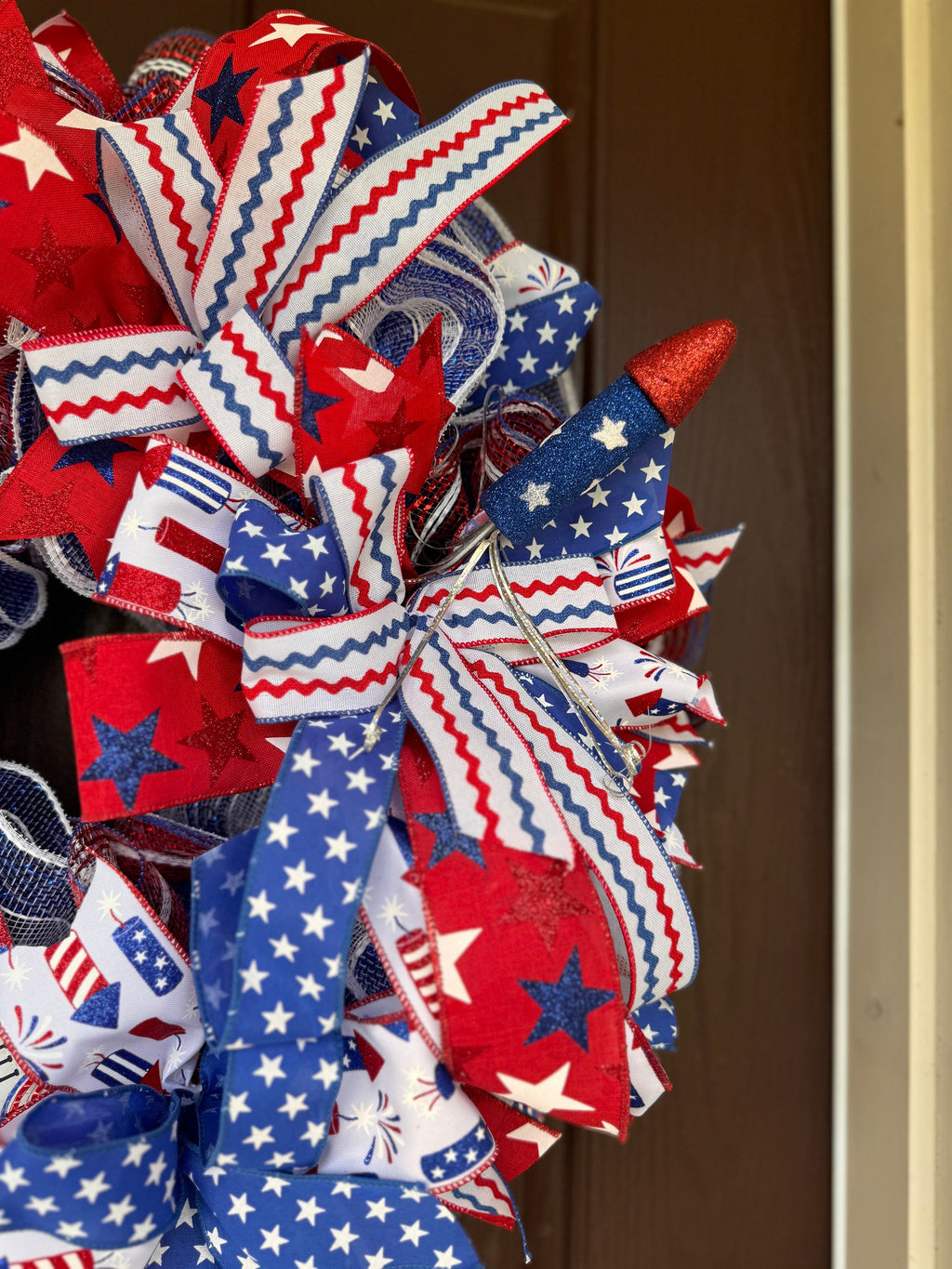 Patriotic wreath, July Wreath, Door Wreath, Patriotic Front Door Decor, Americana Wreath, Large Patriotic Wreath, Wreath for Veteran
