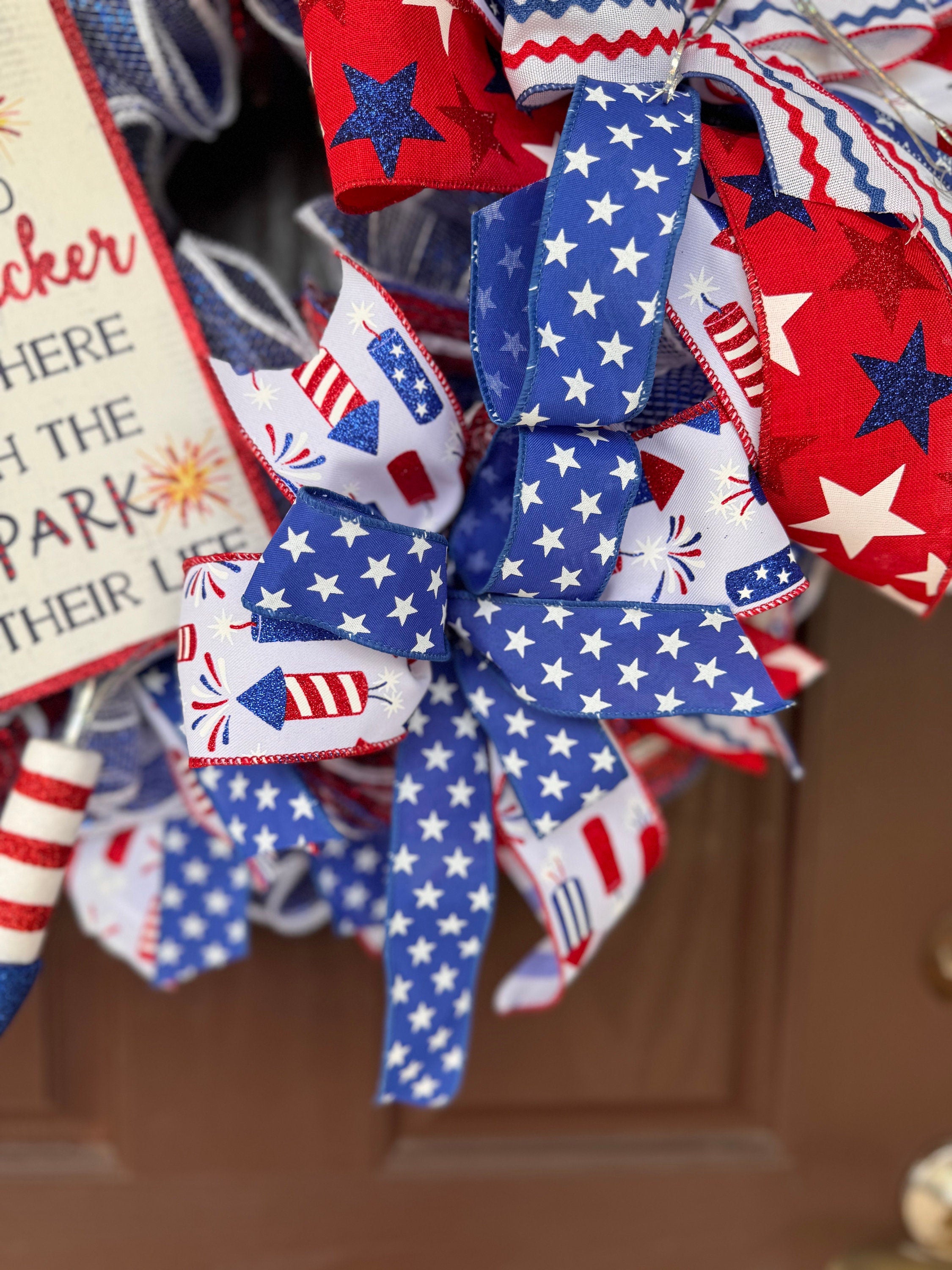Patriotic wreath, July Wreath, Door Wreath, Patriotic Front Door Decor, Americana Wreath, Large Patriotic Wreath, Wreath for Veteran