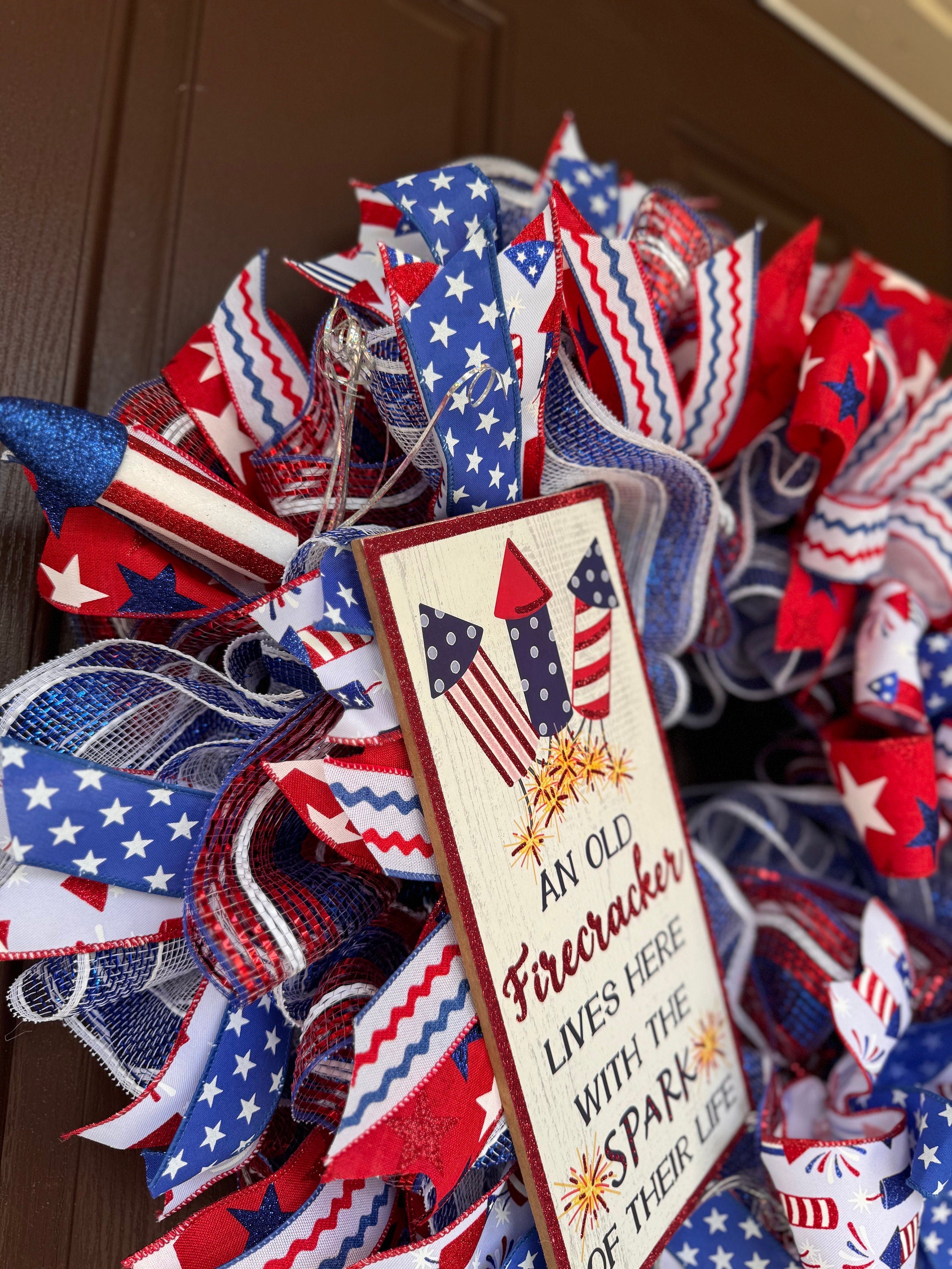 Patriotic wreath, July Wreath, Door Wreath, Patriotic Front Door Decor, Americana Wreath, Large Patriotic Wreath, Wreath for Veteran