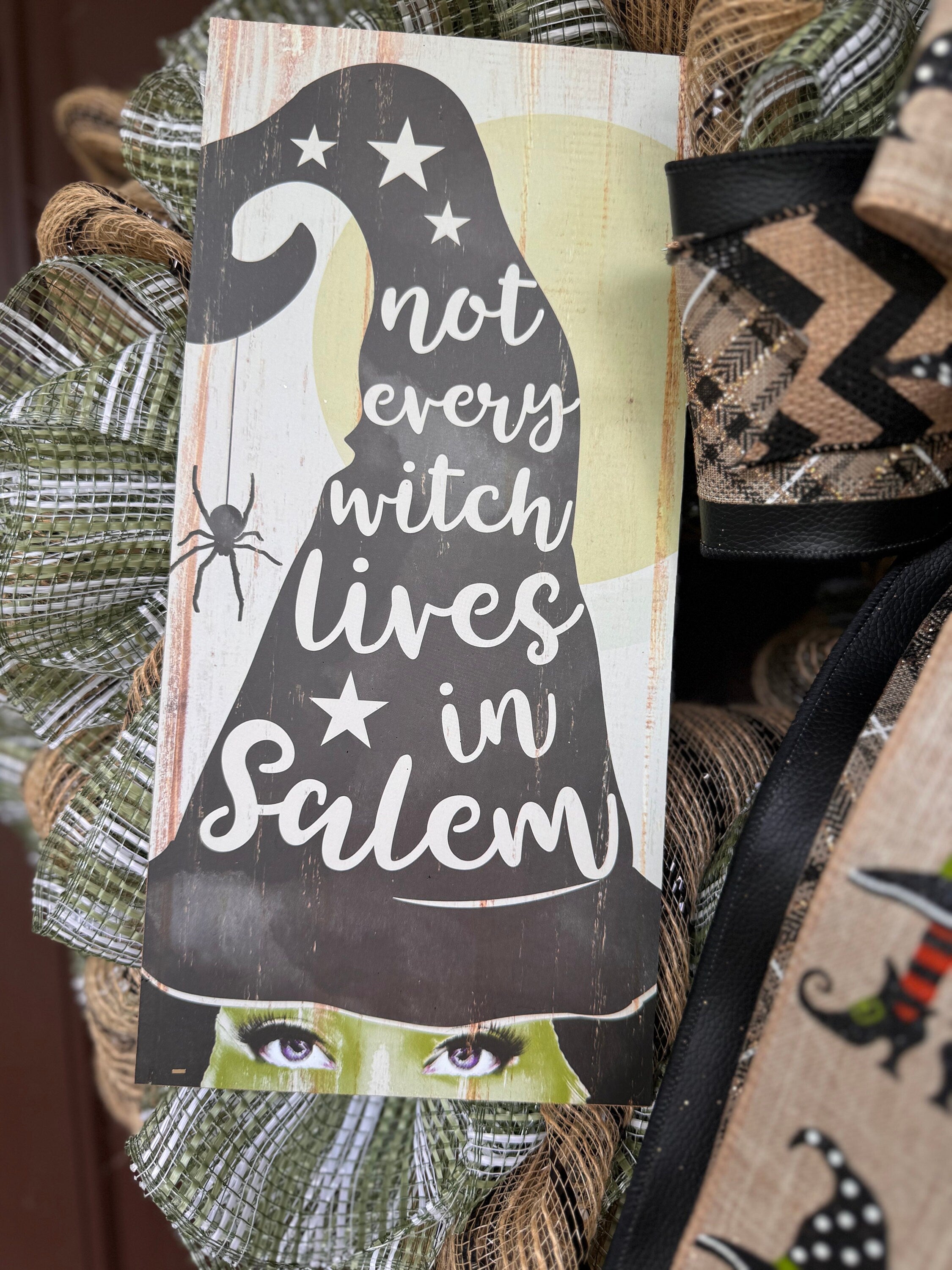 Halloween Witch Wreath - "Not Every Witch Lives in Salem", Witch Wreath, Witch Decor, Halloween Wreath, Halloween Decor, Fall Wreath, Decor