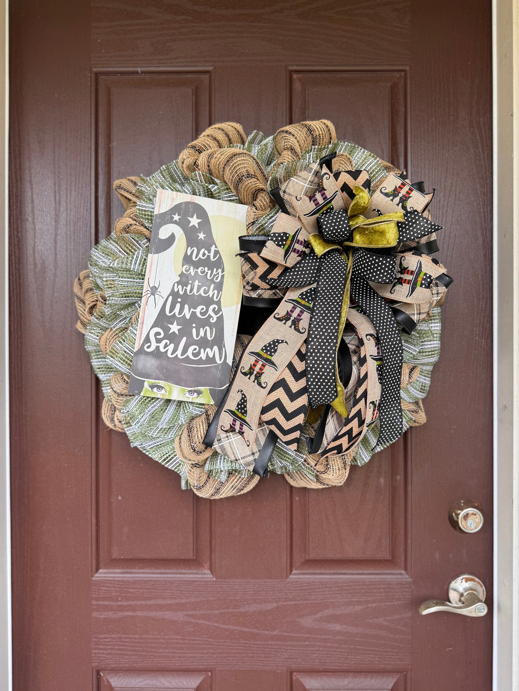 Halloween Witch Wreath - "Not Every Witch Lives in Salem", Witch Wreath, Witch Decor, Halloween Wreath, Halloween Decor, Fall Wreath, Decor