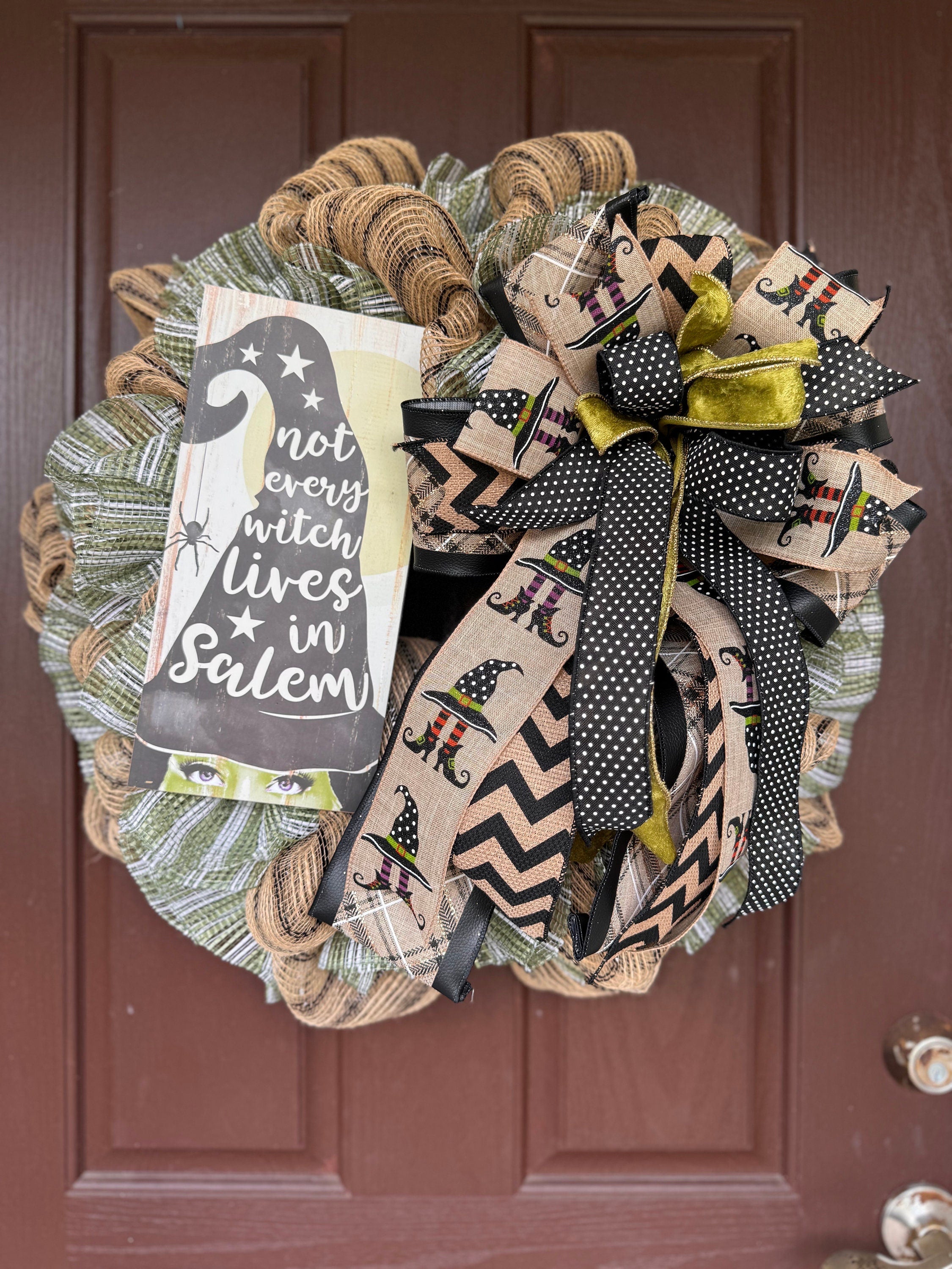 Halloween Witch Wreath - "Not Every Witch Lives in Salem", Witch Wreath, Witch Decor, Halloween Wreath, Halloween Decor, Fall Wreath, Decor
