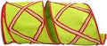 Green Red Diamond Pattern 4” Ribbon, Luxury Ribbon, Christmas Ribbon, Premium Holiday Ribbon, 5 Yard Ribbon, Christmas Ribbon Wired