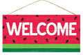 12.5" Watermelon Wreath Sign – Summer Welcome Sign for Wreath Making | Farmhouse Fruit Door Hanger or DIY Wreath Accent, Sign for Wreath