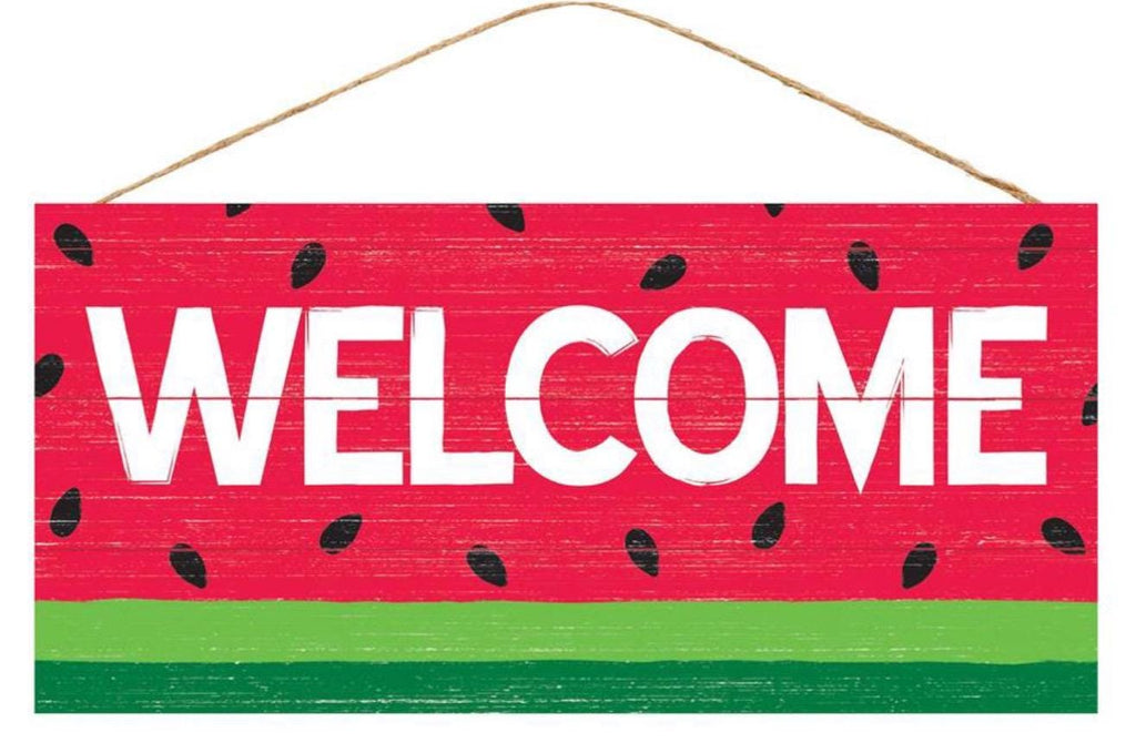 12.5" Watermelon Wreath Sign – Summer Welcome Sign for Wreath Making | Farmhouse Fruit Door Hanger or DIY Wreath Accent, Sign for Wreath