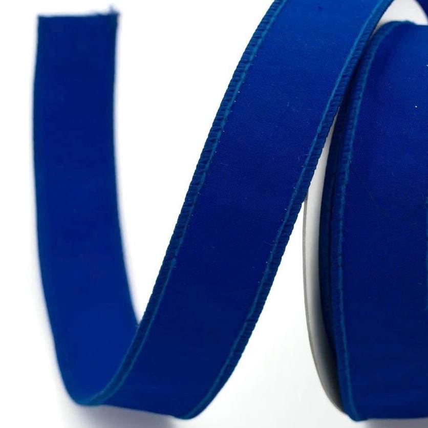 Farrisilk 1" Royal Blue Taffeta Wired Ribbon – 10 Yards | Designer Ribbon for Bows, Wreaths, Gift Wrap & Elegant Craft Projects, Patriotic