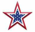Patriotic Metal Star Sign – Red White & Blue Star with Stars Design for Wreaths, Door Hangers, Wall Decor, 4th of July Crafts - 10" x 9.5"