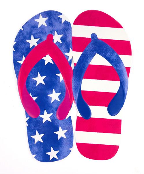 Summer Flip Flop Metal Sign – 12.75"x10" Colorful Beach Flip Flops Sign for Wreaths, Door Decor, Poolside Crafts & Coastal Displays