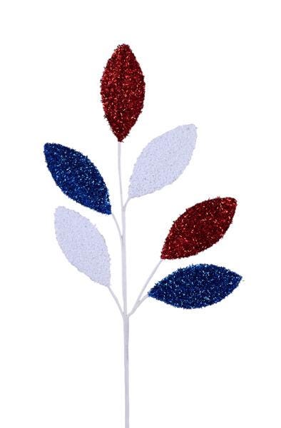 V-Cut Foil Magnolia Leaf Spray – 27" Metallic Leaf Stem for Wreaths, Holiday Arrangements, Centerpieces, and Seasonal Craft Projects
