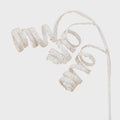 Farrisilk 20" White Curly Ribbon Spray – Glitter Iridescent Pick for Wreaths, Christmas Trees, Centerpieces & Holiday Floral Decor