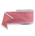4" X 10 Yds Red and White Plaid Back Wired Ribbon