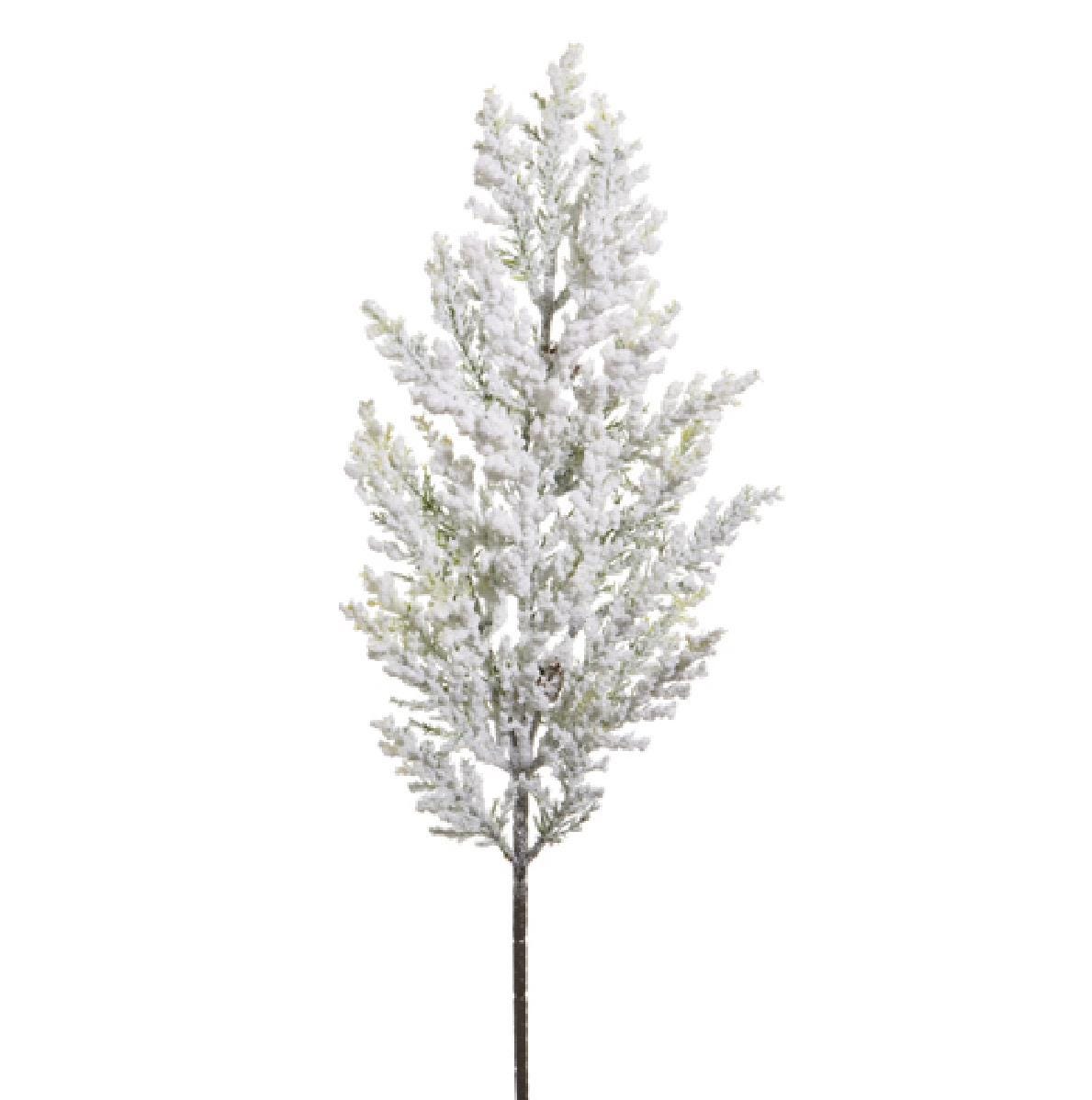 25" Glittered Cedar Spray