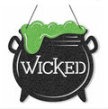 9.5"L x 8.65"H Wicked Cauldron Sign