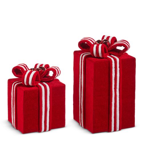 9.5" Red Velvet Packages Measures 4.75"L X 4.75"W X 9.5"H; 4.75"L X 4.75"W X 6"H