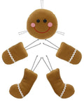 Gingerbread Decor Kit – 5 Pc Christmas Gingerbread Figures, Whimsical Holiday Kitchen or Mantel Decoration, Festive Gingerbread