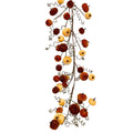 Curly Twig Fabric Pumpkin Garland – 48” Rustic Fall Mantel Décor – Farmhouse Autumn Garland for Thanksgiving & Harvest Decorating