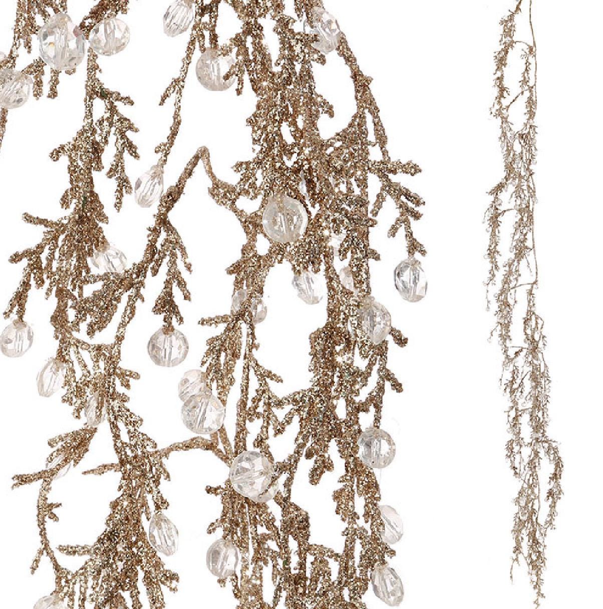 6' Glittered ice garland