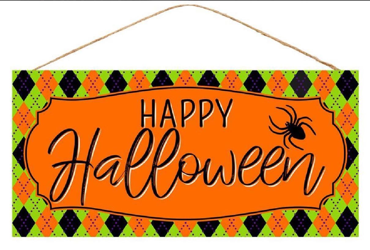 12.5"L x 6"H Happy Halloween Sign