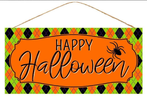 12.5"L x 6"H Happy Halloween Sign