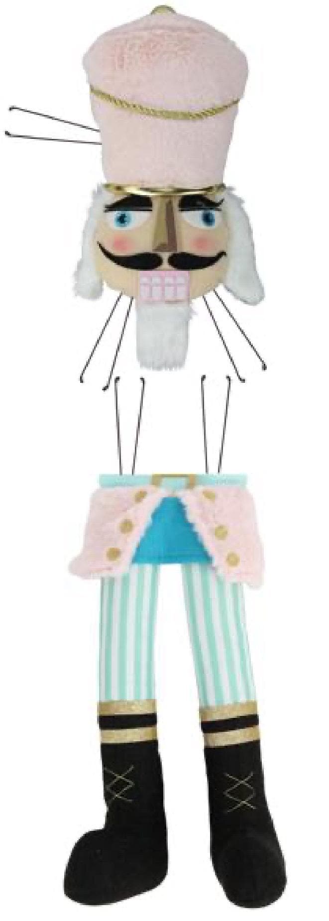 2 Pc 33” Pastel Nutcracker Decor Kit – Elegant Christmas Decorations, Tall Nutcracker Figures for Holiday Displays, Candyland & Winter Wonde