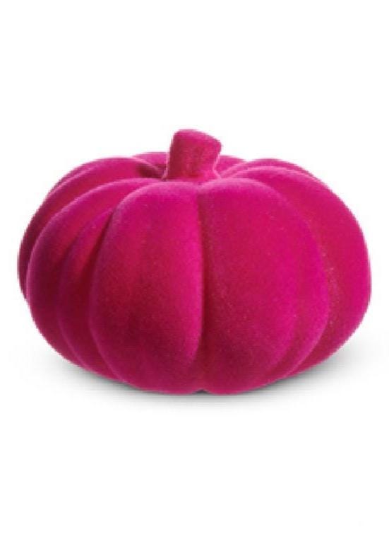 6.5" Pink Flocked Pumpkins | Soft, Sweet, stylish Fall decorations!