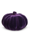 6.5" Purple Flocked Pumpkins | Add a touch of whimsy for Fall.