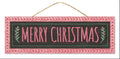 Merry Christmas Sign – Rustic Farmhouse Holiday Wall Décor – 15” x 5” MDF