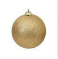 Farrisilk Gold Glitter Ornament – Set of 4 - 4” (100MM) Christmas Ball Glam Ornaments– Sparkling Tree Decoration, Elegant Gold Ornaments