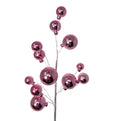 Elegant Ball Pick 16” – Pink | Decorative Ball Spray for Wreaths, Centerpieces, Christmas Tree Décor, Wedding & Party Crafts