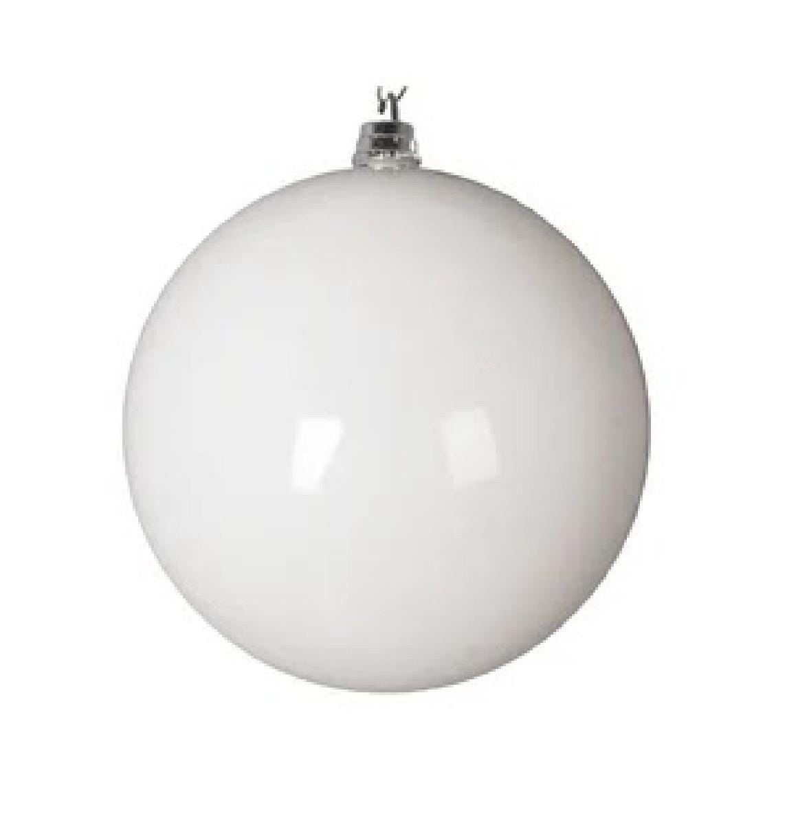 Farrisilk White Shiny Ornament –Set of 6- 3” (80MM) Christmas Ball Ornaments – Classic Glossy Tree Decoration, Elegant White Ornaments