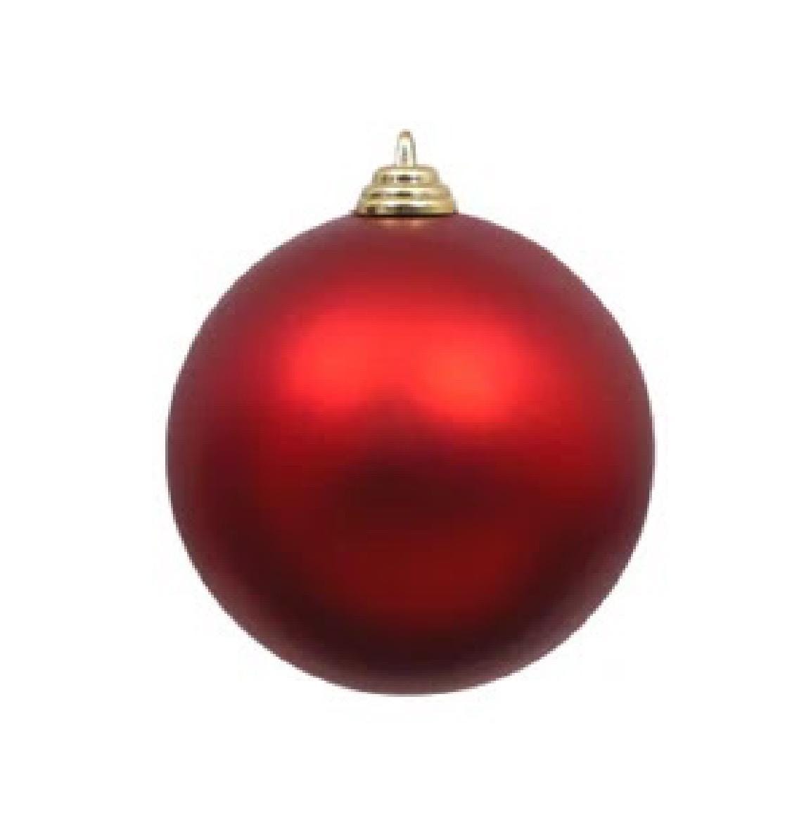 Farrisilk Red Matte Ornament –Set of 4- 4” (100MM) Christmas Ball Ornaments – Classic Tree Decor, Elegant Matte Red Ornament, Traditional