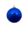 Farrisilk Blue Candy Apple Ornament –Set of 6 - 3” (80MM) Shiny Christmas Ball Ornaments – Classic Glossy Tree Decor, Modern Blue Ornament