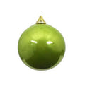 Farrisilk Lime Green Candy Apple Ornament –Set of 4- 5” (120MM) Large Shiny Christmas Ball Ornaments – Glossy Tree Decor, Bold Green Ornamen