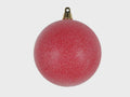Farrisilk Red Sugar Christmas Ornaments 5" –Set of 4 – Frosted Holiday Baubles for Trees, Wreaths, Centerpieces, Garlands and Seasonal Decor
