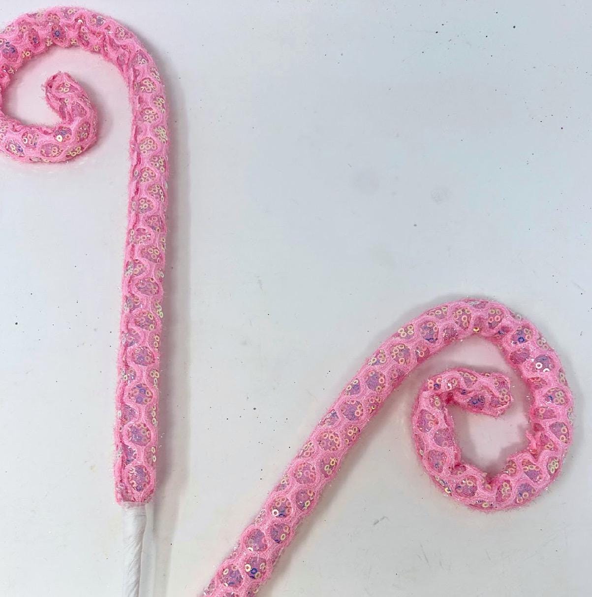Sequin Confection Curl Spray 30” – Pink | Candyland Curly Pick for Wreaths, Garlands, Christmas Tree Décor, Party & DIY Crafts