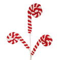 Faux Sherpa Curl Spray 24” – Red & White | Candy Cane Curly Pick for Wreaths, Garlands, Christmas Tree Décor Holiday Crafts