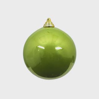Farrisilk Lime Green Candy Apple Christmas Ornaments 3" – Set of 6 – Farrisilk Glossy Holiday Baubles for Trees, Wreaths, Garland and Decor