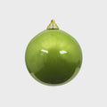 Farrisilk Lime Green Candy Apple Christmas Ornaments 3" – Set of 6 – Farrisilk Glossy Holiday Baubles for Trees, Wreaths, Garland and Decor