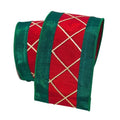 Farrisilk Drummer Boy Christmas Ribbon – Red and Emerald, 4" x 10 Yards – Holiday Tree, Wreath & Garland Decorating, Nutcracker Decor