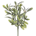13” Frosted White Pearl Mistletoe Berry Pick | Christmas Floral Stem | Winter Wedding Decor | Holiday Wreath & Centerpiece Pick