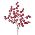 16” Cranberry Red Weathered Crabapple Spray | Rustic Holiday Stem | Christmas Wreath Pick | Winter Centerpiece & Farmhouse Decor