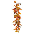 48” Harvest Bounty Oak Leaf Garland | Fall Farmhouse Decor | Autumn Mantel Garland | Thanksgiving Table Runner | Rustic Leaf Garland