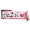 FALALA Christmas Wired Ribbon – 4" x 10 Yards | Red & Green Holiday Decorative Ribbon for Wreaths, Gift Wrapping, Trees, Crafts and Decor