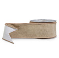 2.5” x 10 Yds Burlap Wired Ribbon – Natural Rustic Ribbon, Farmhouse Holiday Ribbon, DIY Wreath Making, Gift Wrapping, Craft Ribbon Roll