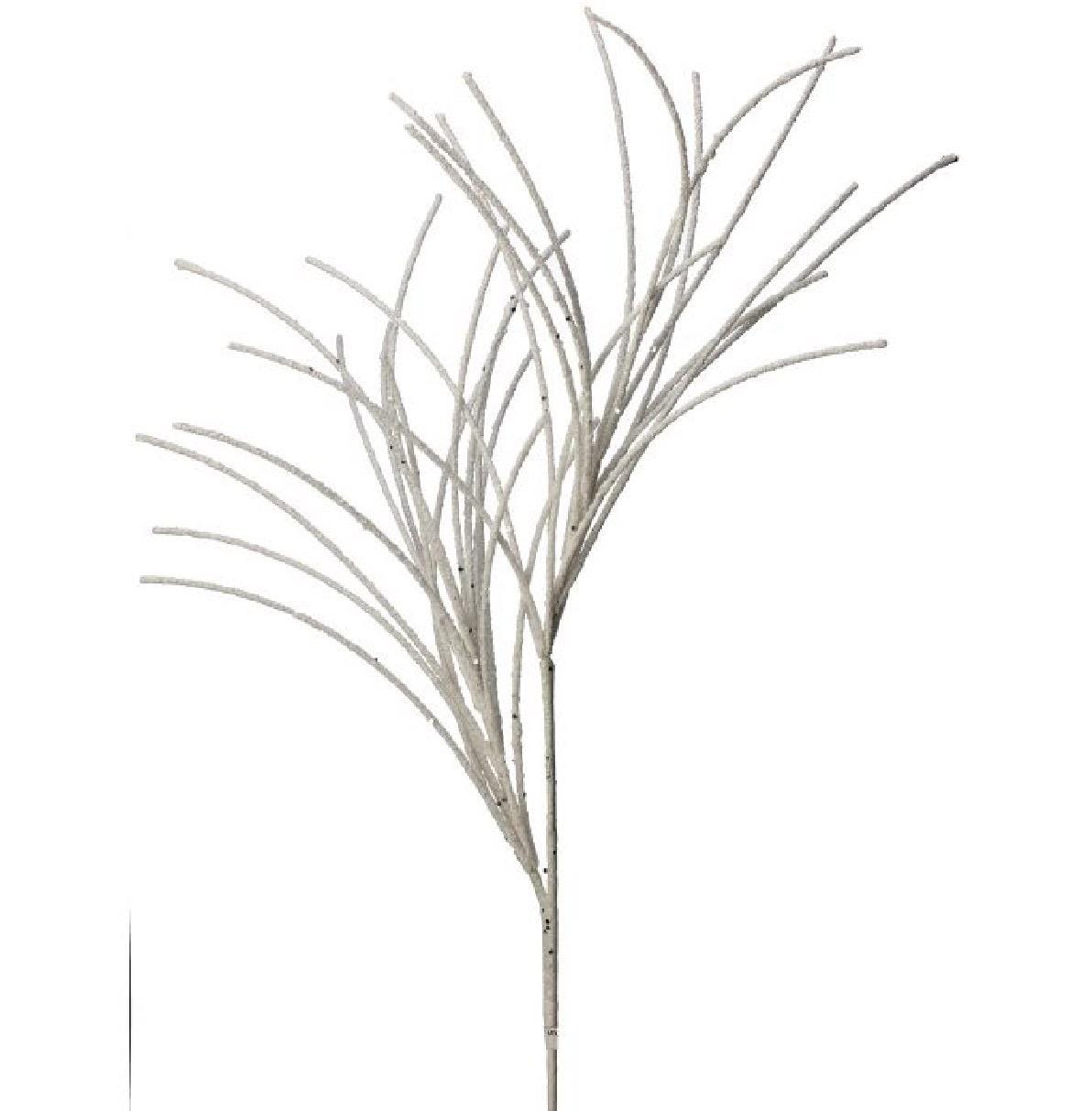 28” White Micro Beaded & Sequin Grass Spray – Luxury Christmas Stem, Glitter Grass Pick, Winter Wedding Floral, Glam Tree Filler, Elegant