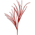 28” Red Micro Beaded & Sequin Grass Spray – Luxury Christmas Stem, Glam Red Holiday Pick, Glitter Grass Spray, Tree Filler Stem, Valentine