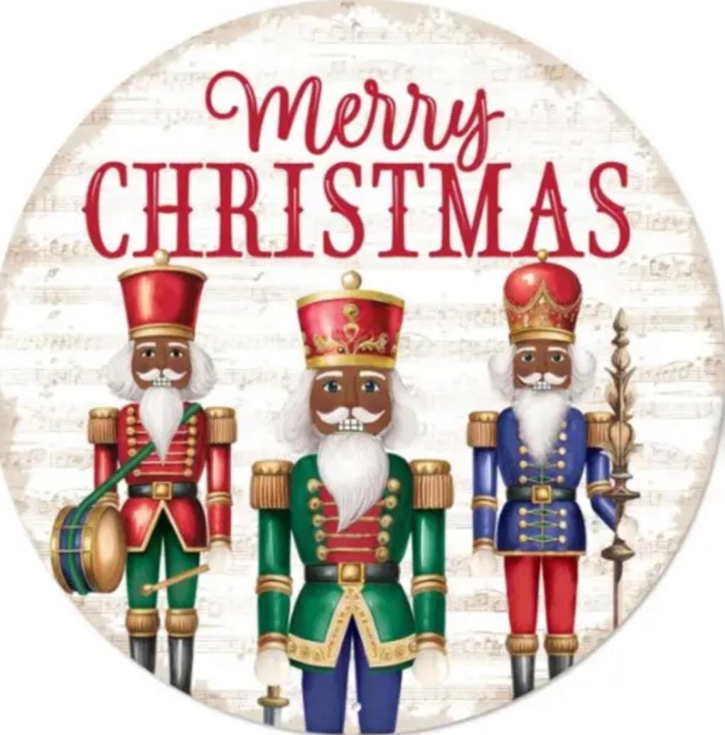 12” Merry Christmas Nutcracker Sign – Festive Holiday Wall Décor, Christmas Door Sign, Nutcracker Ballet Décor, Red & Green Christmas Accent