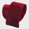 Farrisilk Red Lamé Velvet Ribbon – 2.5” x 10 Yards – Wired Luxurious Velvet for Christmas, Gift Wrap & Luxe Decor, Garlands, Trees