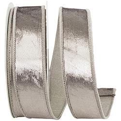 Silver Velvet Wired Ribbon – 1.5" x 10 Yards | Luxury Designer Plush Ribbon for Bows, Wreaths, Trees, Garland, Weddings & Holiday Decor
